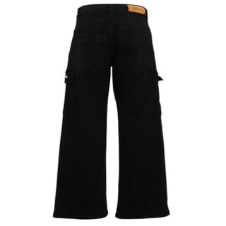 Palm Angels Jeans Cargo Neri In Denim Con Logo PGCA026S26FAB001/110