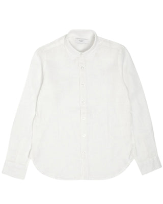 Jeckerson Camicia bianca in lino a maniche lunghe J3830