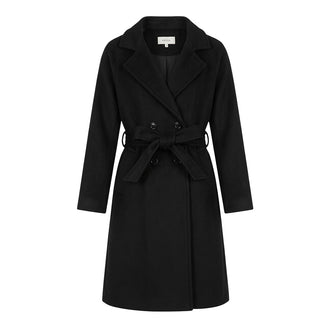 Kocca Cappotto Nero Con Cintura A26JCA9577ABUN3703 Per Bambina