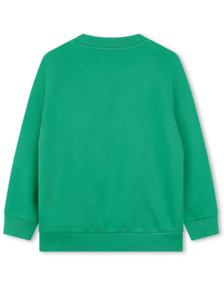 Kenzo Felpa verde con ricamo sul davanti K60581