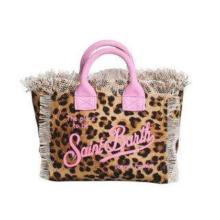 Mc2 Saint Barth Borsa Vanity Mini In Canvas Con Fantasia Leopardata VAMI001/02591L