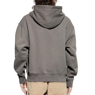 Palm Angels Felpa grigia con cappuccio e Bear On My Mind PMBB17DF25FLE0040760