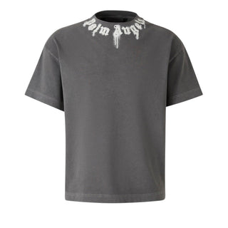 Palm Angels T-shirt grigia a maniche corte con logo PMAA109F25JER0090703