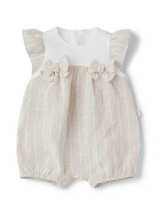 Il Gufo Baby-Strampler für Mädchen mit Schleifen vorne p21to236l1012 MIT KNÖPFEN