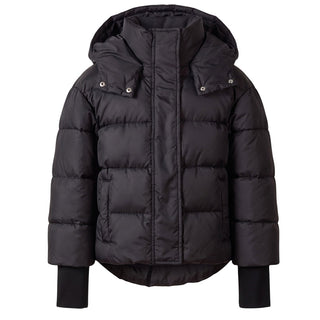Patrizia Pepe Giubbino Trapuntato Nero Con Cappuccio 7O0056/C0230-K103 Per Bambina