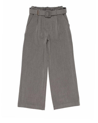 Lù:Lù Pantaloni grigi con cintura da bambina LL3220