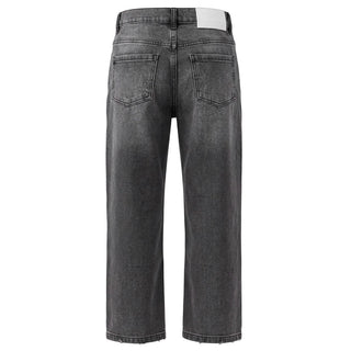 MSGM Jeans A Gamba Dritta In Denim Grigio F6MSJBDP224/102 Per Bambini