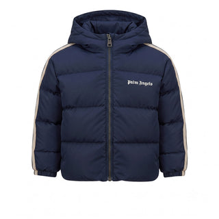 Palm Angels Giubbino Trapuntato Blu Con Cappuccio F6PANBPF207/1528 Per Neonato