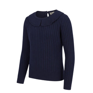 Il Gufo Maglia Blu In Lana Con Colletto A22MA395EM220 Per Bambina