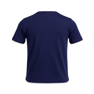 Emanuel Pris T-shirt In Filo Blu A Maniche Corte ETS3165RBB