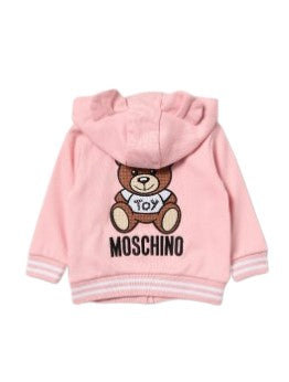 Moschino Felpa con zip e cappuccio MUF045