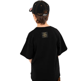 SPRAYGROUND T-shirt Nera Con Taschino SPY1494BLK Per Bambini