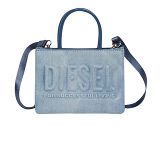 Diesel Mini borsa in denim con logo in rilievo J02529-P1730