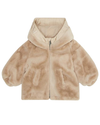 Emporio Armani Giacca in pelliccia con cappuccio 6DEK01-2NGSZ