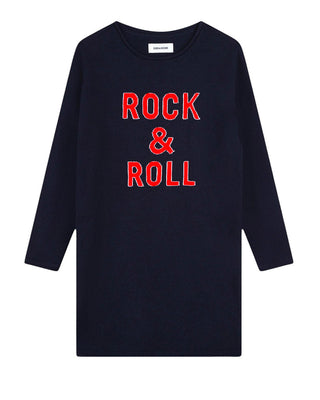 Zadig & Voltaire Abito blu navy in lana e cashmere X60227