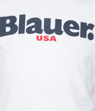 Blauer Crewneck T-shirt with printed logo 22SBLKH02374