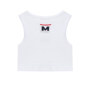 Msgm Canotta Bianca Con Logo S6MSJGTA030/001 Per Bambina