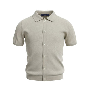Emanuel Pris T-shirt Polo In Filo Beige Da Bambino EMG7136RB
