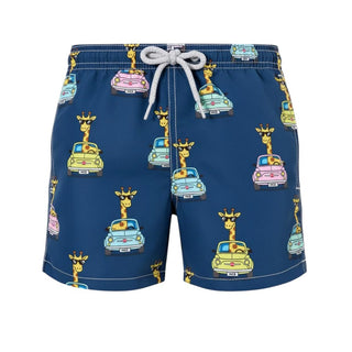 Mc2 Saint Barth Costume Jean Con Stampa Giraffa Al Volante JEA0001/00074L Per Bambino