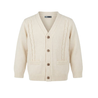 Dottor Kids Cardigan Panna In Cotone Per Neonato DK580P