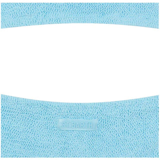 Mc2 Saint Barth Bikini Vivy Jr Celeste In Tessuto Crinkle VIVY0001/0043L Per Bambina