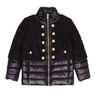 Balmain BT2A77 Girls' Two-Tone Zip Up Jacket