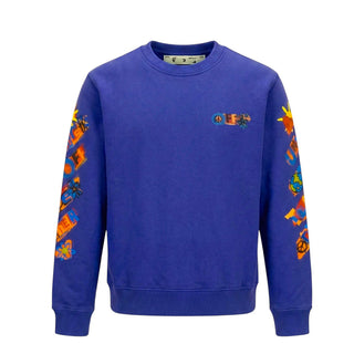 Off-White Crewneck Sweatshirt OBBA001F22FLE0044620 With Logo Print