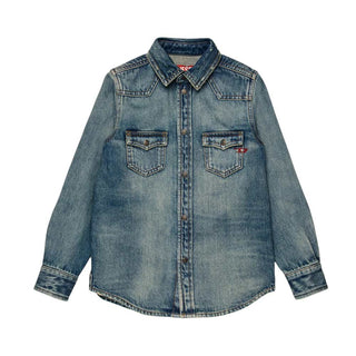 Diesel Camicia In Denim Con Logo Oval D J00760-KXBRH-K01