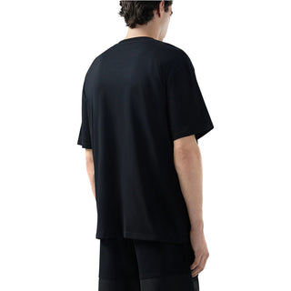 Gcds T-shirt nera a maniche corte con logo B1XM2316JG8