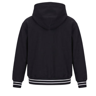 Disclaimer Felpa Nera Con Cappuccio E Stampa 26IDK59107N Per Bambino
