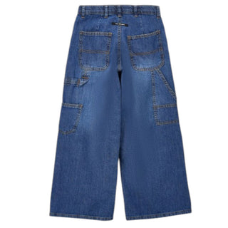 Roy Roger's Jeans Wide Leg In Denim Blu Da Bambina RG165