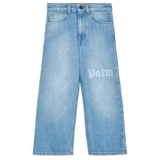 Palm Angels Jeans Dritti In Denim Con Logo PBYB009S26DEN001/050
