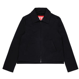 Diesel Giacca Nera Con Zip J03003-KYATE-K900 Per Bambina