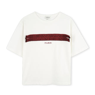 Lanvin T-shirt bianca a maniche corte con logo N30287