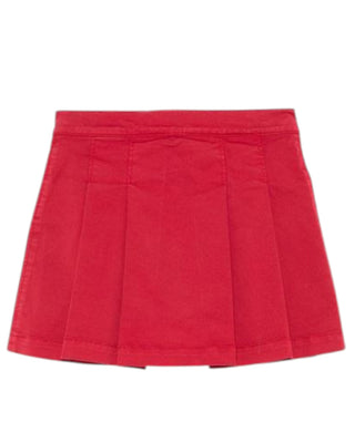 Philosophy Gonna a pieghe rossa in denim PFGO018.0