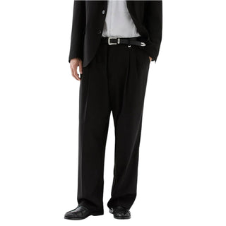 I'm Brian Pantaloni Larghi A Due Pinces Color Nero PA3887/1 Per Uomo