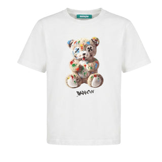 Barrow T-shirt Bianca Con Stampa Teddy F6BWUATH041-002