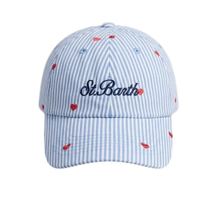 Mc2 Saint Barth Cappello Da Baseball Jr A Righe Con Cuori BASB0008/00826L Per Bambina