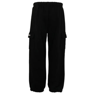 Palm Angels Pantaloni Cargo Neri In Felpa Per Bambini PBCH016S26FLE001/110