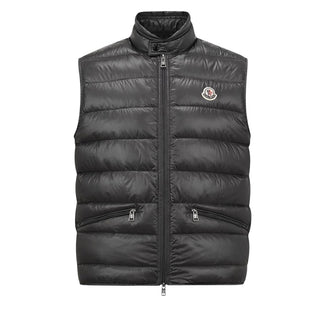 Moncler Gilet Imbottito Grigio Gui J20911A10700-946 Per Uomo