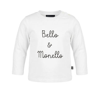 Daniele Alessandrini T-shirt Bianca A Maniche Lunghe 1291M00203-B Per Neonato