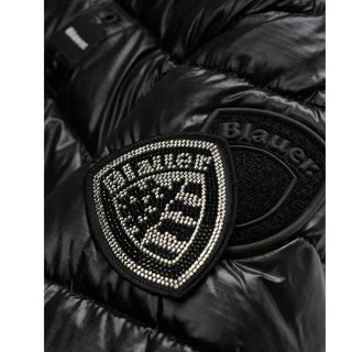 Blauer Giubbino Trapuntato Nero Con Pelliccia 26WBLGC02293-999EI Ivory Jr Per Bambina