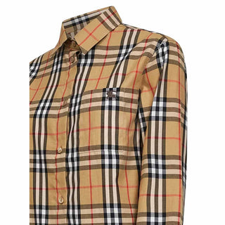 Burberry Camicia In Cotone Check 8119172 Per Donna
