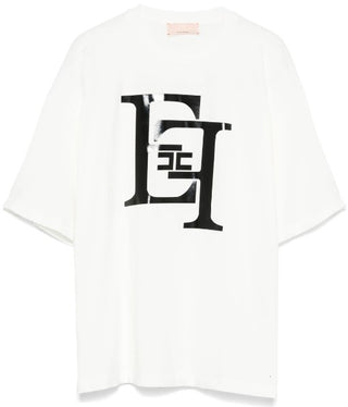 Elisabetta Franchi Crewneck T-shirt EFTS217.0 With Print