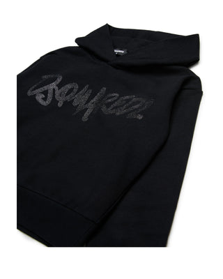 Dsquared2 Felpa Con Cappuccio DQ2713 D0ACX e Logo Stampato