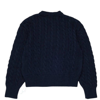 Dsquared2 Maglia Blu Navy A Trecce In Cotone Per Bambini DQ3244-D0ACU-DQ866