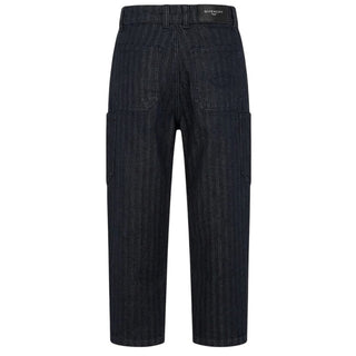Givenchy Jeans Cargo In Denim Blu Scuro H31397/Z35 Per Bambino