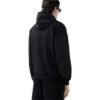 Gcds Felpa nera con zip e cappuccio B1XM2001JI1