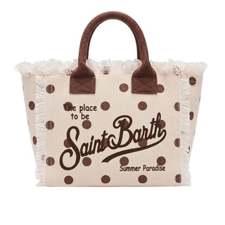 Mc2 Saint Barth Borse Colette In Canvas Con Stampa A Pois COL0001/03480L