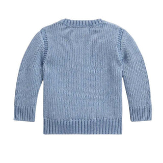 Polo Ralph Lauren Maglia Azzurra Con Bandiera Per Neonati 320A12207001